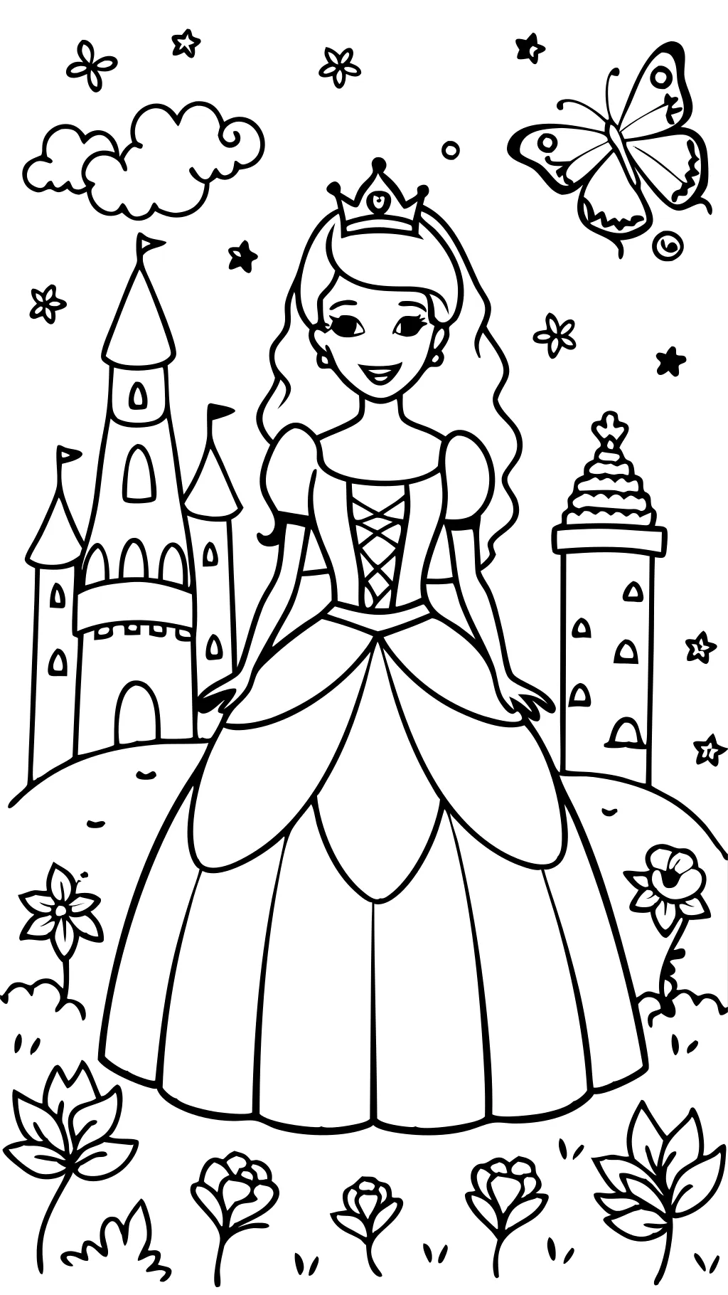 coloriage princesse Barbie